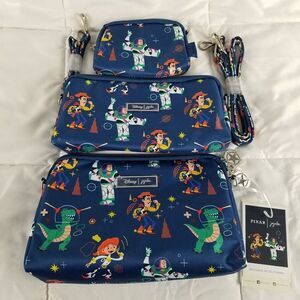 JuJuBe Disney Toy Story Be Set Bag Pouch Straps Buzz Woody T Rex Jesse Alien Dog